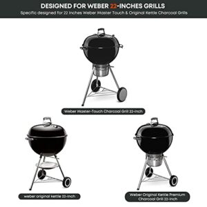 Stanbroil Grill Side Table for 22 Inch Weber Master-Touch & Original Kettle & Original Kettle Premium Charcoal Grills