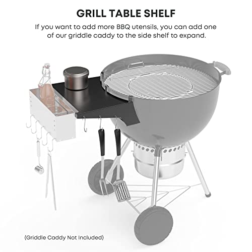 Stanbroil Grill Side Table for 22 Inch Weber Master-Touch & Original Kettle & Original Kettle Premium Charcoal Grills