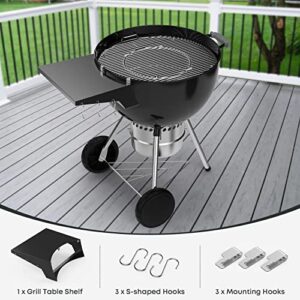 Stanbroil Grill Side Table for 22 Inch Weber Master-Touch & Original Kettle & Original Kettle Premium Charcoal Grills