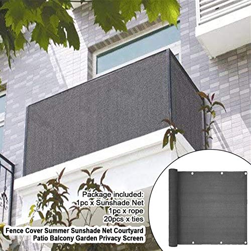 BOICXM 16x3ft Balcony Privacy Screen Balcony Fence Cover Fence Windscreen Balcony Deck Privacy Screen for Apartment,Porch Deck, Outdoor, Backyard, Patio, Balcony to Cover Sun Shade