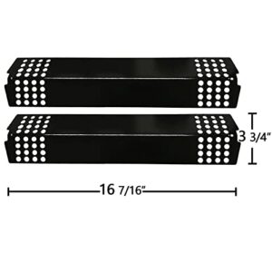 Hongso 16 7/16" Heat Shield Plates Fit for Charbroil 463241013, 463241313, 463241314 Grill Replacement Parts, Master Chef and Coleman Gas Grills,2 Pack Porcelain Steel Heat Tent, Burner Cover, PPG321