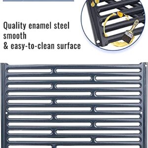 SHINESTAR Porcelain-Enameled Grates Replacement for Weber Spirit 300 Series, E-310/330, Genesis Silver/Gold B & C, 17.4 x 11.8 Inch, 2-Pack