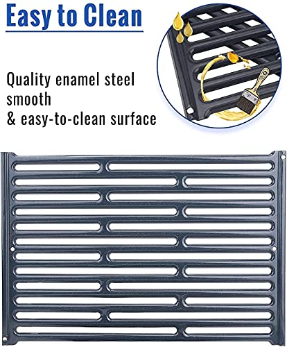 SHINESTAR Porcelain-Enameled Grates Replacement for Weber Spirit 300 Series, E-310/330, Genesis Silver/Gold B & C, 17.4 x 11.8 Inch, 2-Pack