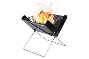 mini tabletop charcoal grills, portable bbq,fire pit bowl, foldable heavy duty camping stove, hibachi grill, for indoor and outdoor wood burning, car traveling, backpacking and picnic