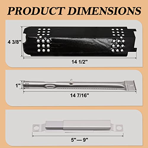 Grill Replacement Parts for Charbroil Gas2Coal 463340516 463370516 463370519 463278419 463336818 463278418 G421-0500-W1 G466-2500-W1 Burner G553-0002-W1A Heat Tent G432-0078-W1 Carry Over Tube