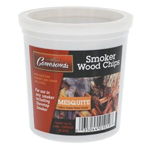 Camerons Wood Smoking Chips - Alder, Hickory, and Mesquite Wood Chips for Smokers - Set of 3 Resealable Pints (0.473176 L)