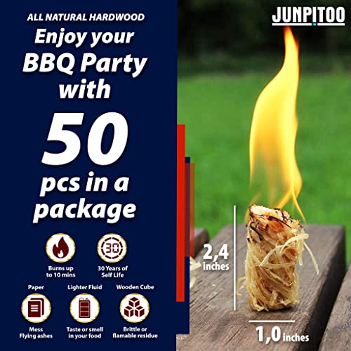 Fire Starters Natural Pine Fire Starters for Campfires Fireplace Grill Wood Pellet Stove Chimney Fire Pit BBQ Smoker W/10 Min Burning Time Waterproof.