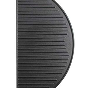 Dracarys 18 inch Cast Iron Griddle Reversible Half Moon Big Green Egg Accessories,Cast Iron Griddle for Large Big Green Egg & Kamado Joe (18 inch)