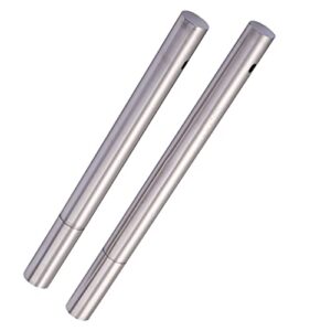 2 pcs stainless steel barbecue skewers storage tube metal sticks organize container for home restaurant use (30cm, 35cm)
