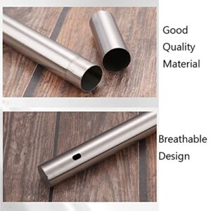 2 Pcs Stainless Steel Barbecue Skewers Storage Tube Metal Sticks Organize Container for Home Restaurant Use (30cm, 35cm)