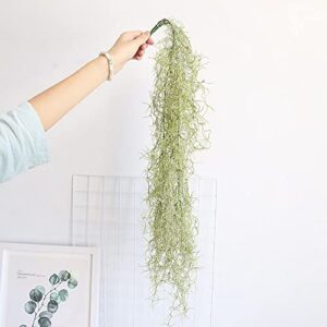 HXSCOO Artifical Plants Plastic Green Wall Hanging Air Vine Fake Grass Rattan Plant Wedding Christmas Scene Layout Home Garden Decor (Color : A)