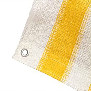 GOLINPEILO Balcony Screen HDPE 29.5"x157.4" Yellow and White