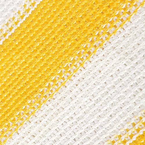 GOLINPEILO Balcony Screen HDPE 29.5"x157.4" Yellow and White