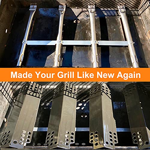 Hisencn Grill Replacement Parts for Charbroil 463436215, 463436214, 463436213, 463439915, 467300115, 463439914, 461372517, G432-Y700-W1, Grill Burner, Heat Plate, Crossover Tube with Griddle