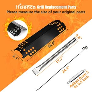 Hisencn Grill Replacement Parts for Charbroil 463436215, 463436214, 463436213, 463439915, 467300115, 463439914, 461372517, G432-Y700-W1, Grill Burner, Heat Plate, Crossover Tube with Griddle