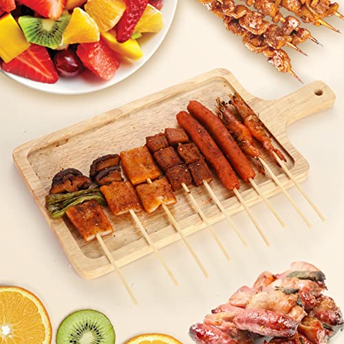 Natural Bamboo Skewers for BBQ,Appetizers,and More - Wooden Sticks for Grilling,Ideal for Appetizers,Cake Decoration,Cheese,Cocktail, Marshmallow 200 Count Pack