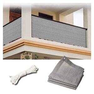 balcony privacy screen fence windscreen anti-uv with metal holes for outdoor, backyard, patio, balcony covering, height 80/90/100/110cm (color : gray, size : 90x300cm) (grey 110x700cm)