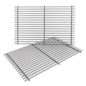 shinestar stainless steel grates replacement for weber genesis e-330, e-310, genesis 300 series grill parts, 19.5 x 12.9 inch, 2-pack, 7mm