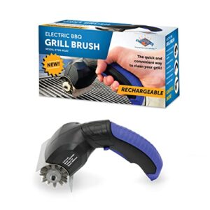 flame king electric bbq grill brush cordless and rechargeable stainless steel bristles