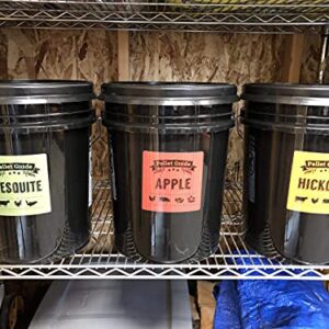 Pellet Smoker Bucket Labels for Smoker Pellet Storage