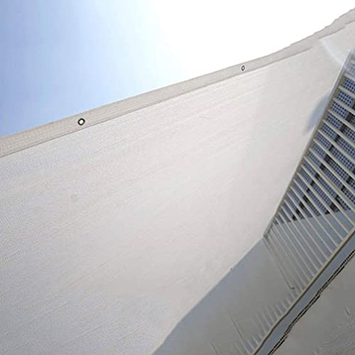 White Square Sun Shade Sail Canopy Awning Large Rectangle Canopy Sail Shade Cloth Water and Air Permeable Mesh Tarp for Patio Garden Outdoor Backyard ( Color : White , Size : 2*4M(6.6*13.1ft) )