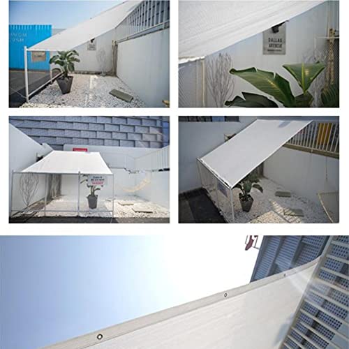 White Square Sun Shade Sail Canopy Awning Large Rectangle Canopy Sail Shade Cloth Water and Air Permeable Mesh Tarp for Patio Garden Outdoor Backyard ( Color : White , Size : 2*4M(6.6*13.1ft) )