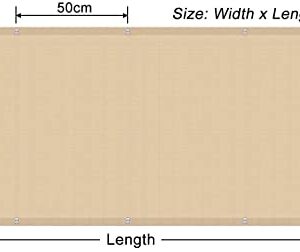 Fence Screen, Balcony Privacy Screen, Anti-Peeping Weatherproof HDPE, Garden Protective Screens, UV Resistant, with Cable Ties,Beige,0.65x8m