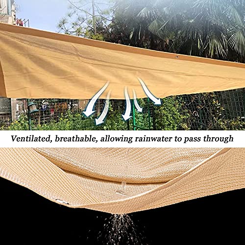 Fence Screen, Balcony Privacy Screen, Anti-Peeping Weatherproof HDPE, Garden Protective Screens, UV Resistant, with Cable Ties,Beige,0.65x8m