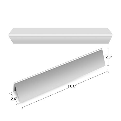 Hongso 7636 15.3" Stainless Steel Flavorizer Bars Replacement for Weber Spirit 300 Series E-310, E-320, S-310, S-320 with Front Mounted Control Panel Grills 46410674 46510001 5-Pack Heat Plates, 20GA