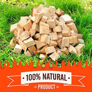 Zorestar Oak Smoker Wood Chunks, BBQ Cooking Natural Wood Chunks for All Smokers, 15-20 lbs