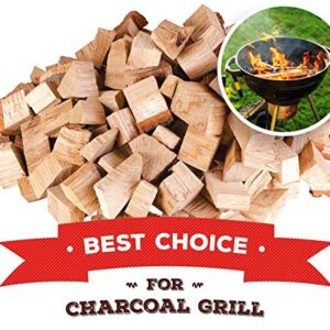 Zorestar Oak Smoker Wood Chunks, BBQ Cooking Natural Wood Chunks for All Smokers, 15-20 lbs