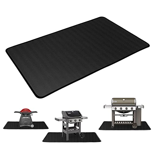 Sunerve Large Under Grill Mats, Grease matt under grill, 48*30 Inch Desk and Patio Protector Mats, Grill Matt for Patio, Fireproof Mat for Outdoor Smokers, Gas Grills, Fireproof Fire Pit Mat for Grass