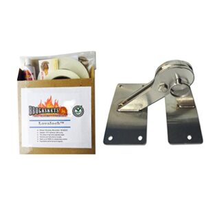 total control bbq stainless hinge & gasket kit for weber smokey mountain wsm smoker grill 18.5 22.5