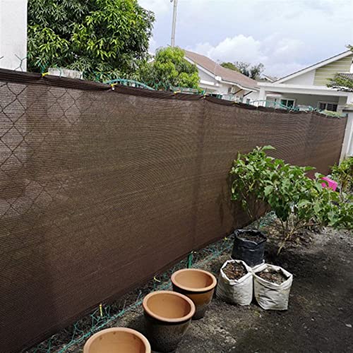 Balcony Privacy Screen Deck Cover, Mesh Windscreen Sun Shade UV-Proof Fence Privacy Screen for Apartment, Backyard, Garden, Brown (Color : Brown, Size : 0.9x5m)