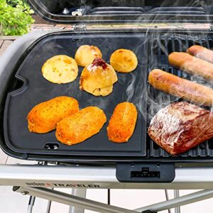 SafBbcue Cast Iron Cooking Griddle Replacement for Weber 9010001 Traveler Portable Gas Grill