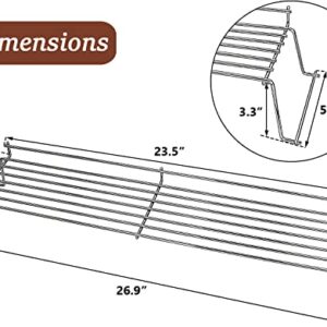 QuliMetal Stainless Steel Warming Rack for Weber Genesis 300 Series(2007-2016), Genesis E310, E320, E330, S310, S320, S330, Replacement for Weber 65054, 81323, 62749