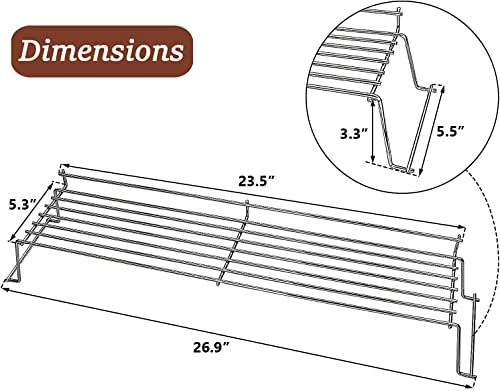 QuliMetal Stainless Steel Warming Rack for Weber Genesis 300 Series(2007-2016), Genesis E310, E320, E330, S310, S320, S330, Replacement for Weber 65054, 81323, 62749