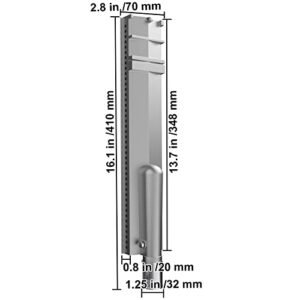 VEVOR Grill Burners, Stainless Steel BBQ Burners Replacement, 1 Pack Grill Burner Replacement, Flame Grill with 16.1" Length Barbecue Replacement Parts with Evenly Burning for for Premium Gas Grills