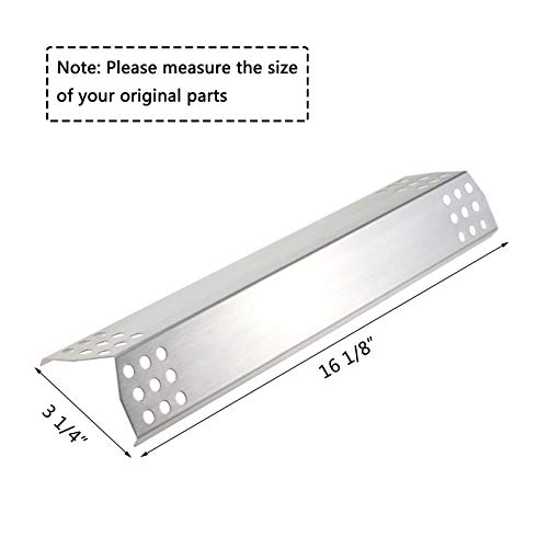 Hisencn Grill Replacement Part for Kitchen Aid 720-0745B, Nexgrill 720-0733, Jenn-Air 720-0709, 720-0336B, 720-0336C, Stainless Steel Heat Plate Tent Shield Plate Burner Cover