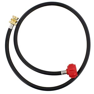 BISupply Propane Hose 1 lb Converter Adapter, 16.4oz to 20lbs Converter - Tank Bottle Line Adapter, Converting Hoses 4ft