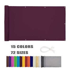 zhhan privacy screen for backyard deck patio balcony fence porch sun shade pvc uv protection sun wind 8 days delivered 14 colors 20 sizes 420d(wine red,4.3’x32.8′)