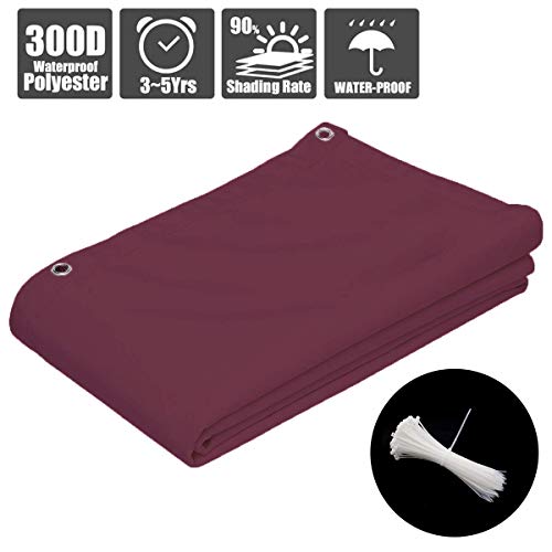 ZHhan Privacy Screen for Backyard Deck Patio Balcony Fence Porch Sun Shade PVC UV Protection Sun Wind 8 Days Delivered 14 Colors 20 Sizes 420D(Wine red,4.3'x32.8')