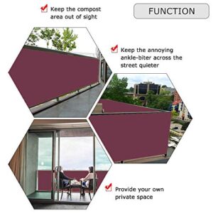 ZHhan Privacy Screen for Backyard Deck Patio Balcony Fence Porch Sun Shade PVC UV Protection Sun Wind 8 Days Delivered 14 Colors 20 Sizes 420D(Wine red,4.3'x32.8')