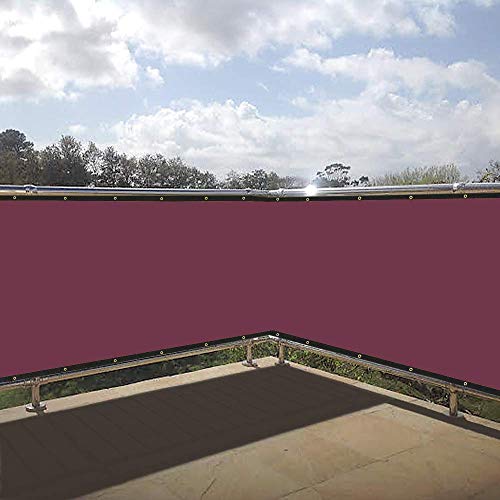 ZHhan Privacy Screen for Backyard Deck Patio Balcony Fence Porch Sun Shade PVC UV Protection Sun Wind 8 Days Delivered 14 Colors 20 Sizes 420D(Wine red,4.3'x32.8')