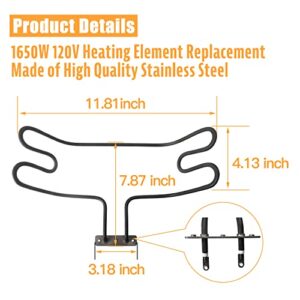 Heating Element Replacement Parts Compatible with Pitboss Electric Smoker Accessories, Fit for PB 2 Series 3 Series Analog Electric Vertical Smoker and Digital Vertical Smoker, 1650W 120V