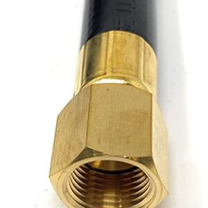 MI MADOL IMPORTS, LLC MADOL 8' LP Propane Gas Hose Assembly - 3/8" Male NPT x 3/8" Female Flare Coupling Connector Fitting [910-507] Low Pressure for Tanks RV BBQ Grills