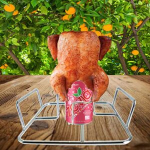 zuoobar beer can chicken holder stand for grill oven and smoker, vertical grill chicken rack, bbq turkey roaster stand rack-2pack