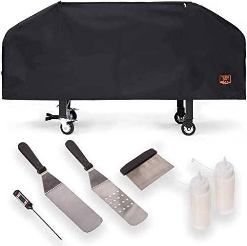 Yukon Glory Premium Heavy-Duty Griddle Cover for Blackstone 36 Inch Griddle and 6 Piece Griddle Tool Set, Complete Griddle Accessories Kit