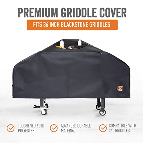 Yukon Glory Premium Heavy-Duty Griddle Cover for Blackstone 36 Inch Griddle and 6 Piece Griddle Tool Set, Complete Griddle Accessories Kit