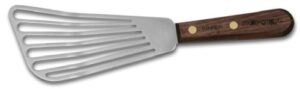 dexter-russell walnut slotted fish turner, 6.5-inch, stainless steel